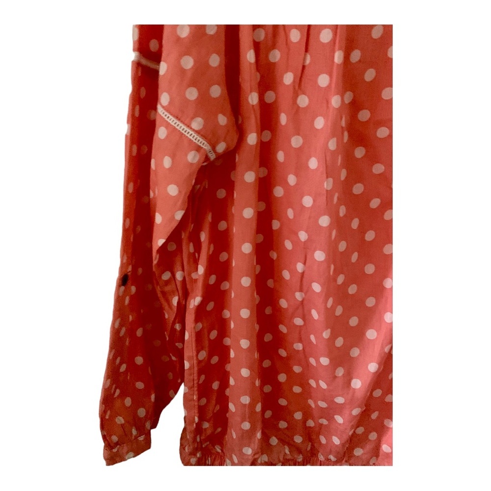 Yessica Women’s Shirt 3/4 Button Up Pink & White Linen Size L / 42-44EU - Picture 4 of 5